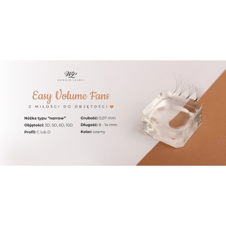 Rzęsy EASY VOLUME FANS 5D D0,07X12 (250)